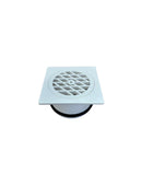 100mm PVC Square Drop In Grate White DWVF0314