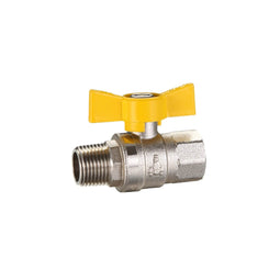 15mm Gas Ball Valves FI x MI Butterfly Handle