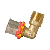 Water & Gas PEX Leak Detection Crimp Male Elbow