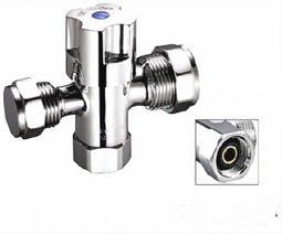 Dual Isolation Stop 15mm/15mm Chrome Plated Modular