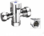 Dual Isolation Stop 1/4 Turn 15mm/20mm Chrome Plated Modular - Swivel Nut
