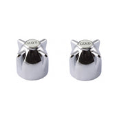 Unstyled Tap Handle & Button Set - Chrome Plated (Hot/Cold) (Copy) (Copy)