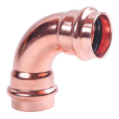 15mm Copper Press Elbow 90 deg SC x SC No.12 (Gas)